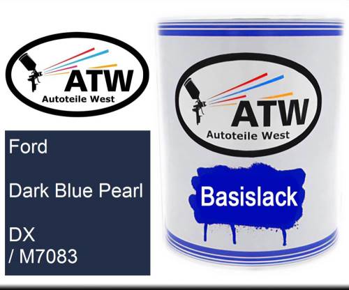 Ford, Dark Blue Pearl, DX / M7083: 1L Lackdose, von ATW Autoteile West.